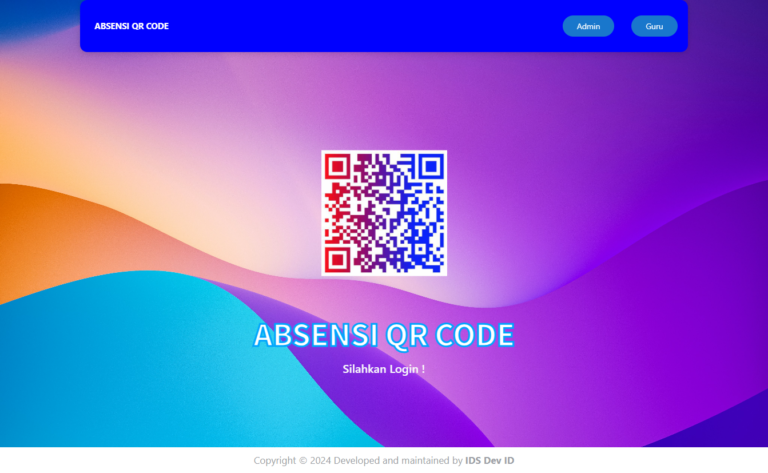 Source Code Aplikasi Absensi Qr-Code Siswa Berbasis Web