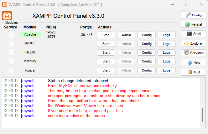 Xampp error begini cara memperbaikinya